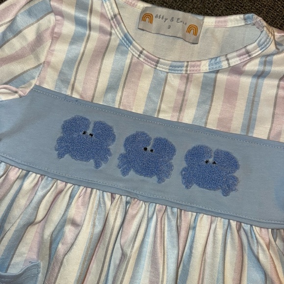 Striped Top and Shorts Set - Embroidered Crabs - Abby & Evie - Size 3T - Picture 4 of 7